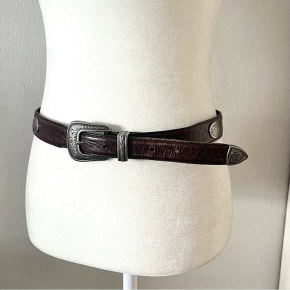 Brown Leather Medallion Belt - Picture 1 of 6